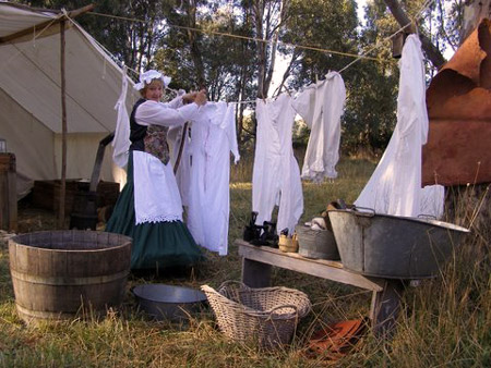 A busy laundress!