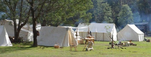 Camp scene by John Sultana